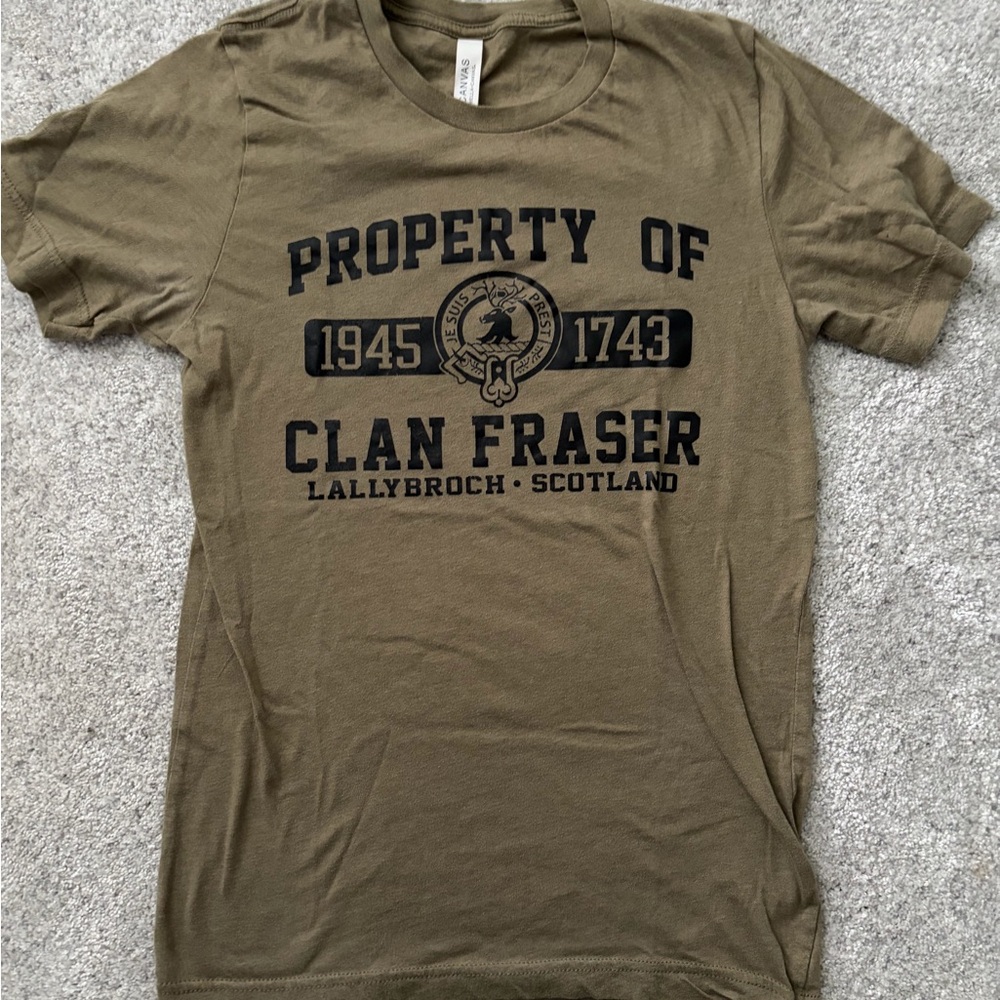 Women’s Outlander Clan Fraser Olive Green T-Shirt